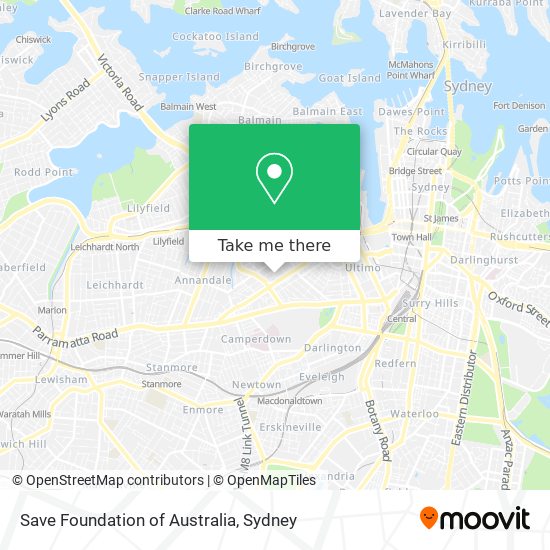 Mapa Save Foundation of Australia