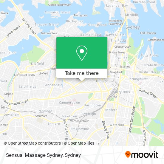 Sensual Massage Sydney map
