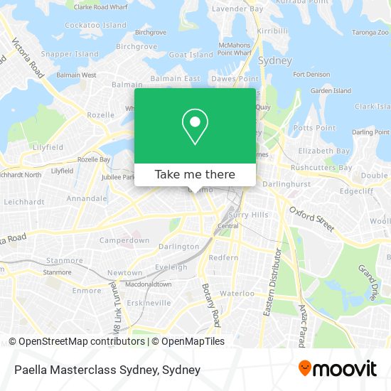 Paella Masterclass Sydney map