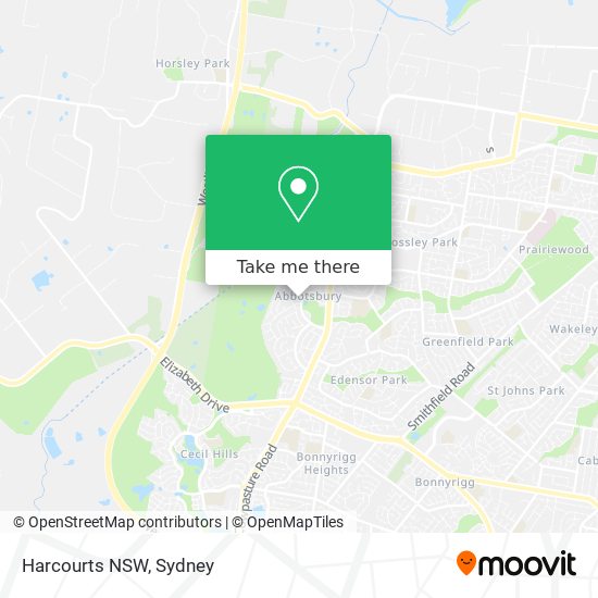 Mapa Harcourts NSW