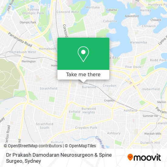 Mapa Dr Prakash Damodaran Neurosurgeon & Spine Surgeo