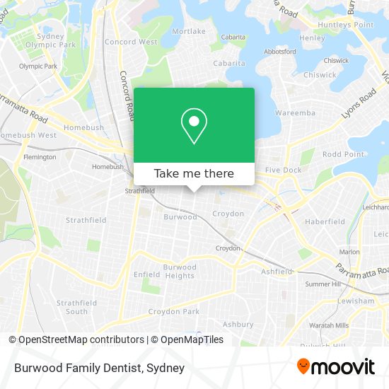 Burwood Family Dentist map