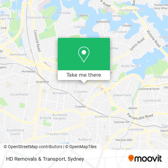 HD Removals & Transport map