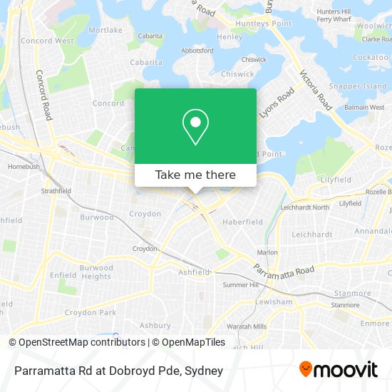 Parramatta Rd at Dobroyd Pde map