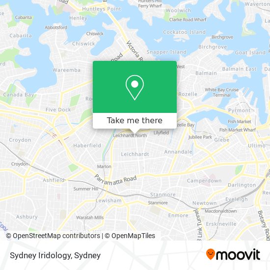 Mapa Sydney Iridology