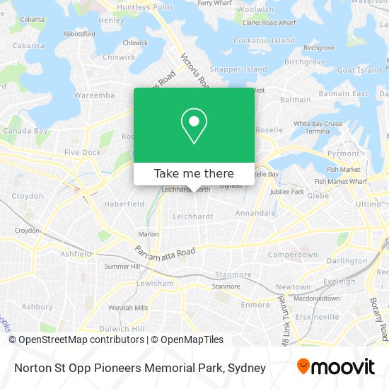 Norton St Opp Pioneers Memorial Park map