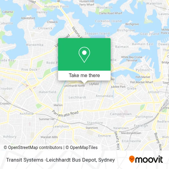 Mapa Transit Systems -Leichhardt Bus Depot