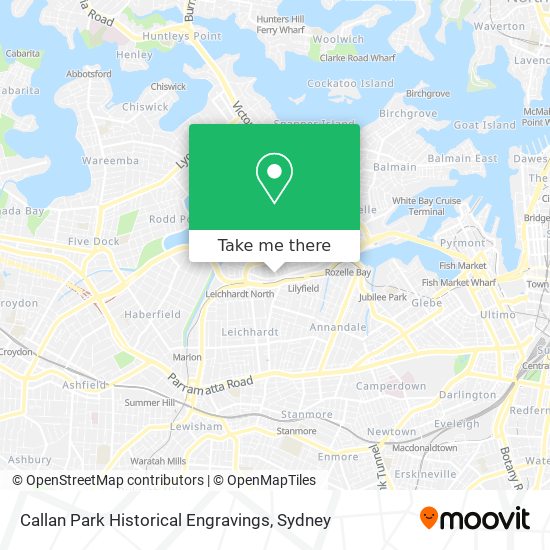Callan Park Historical Engravings map