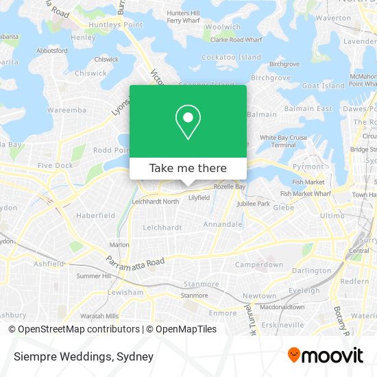 Siempre Weddings map