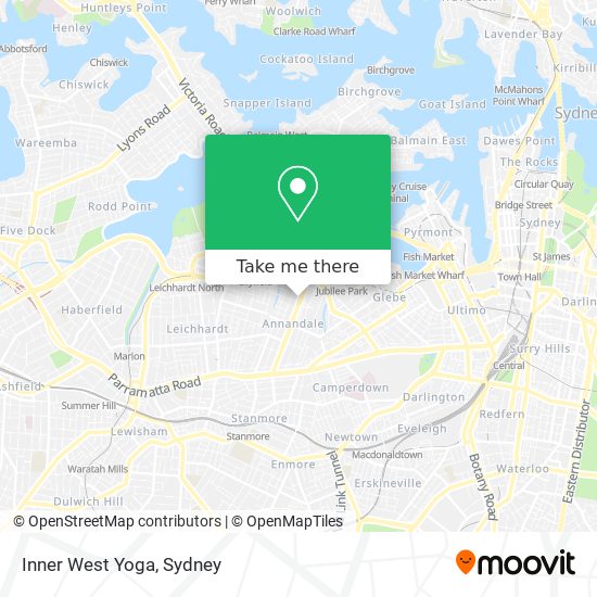 Inner West Yoga map