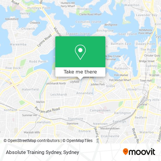 Absolute Training Sydney map