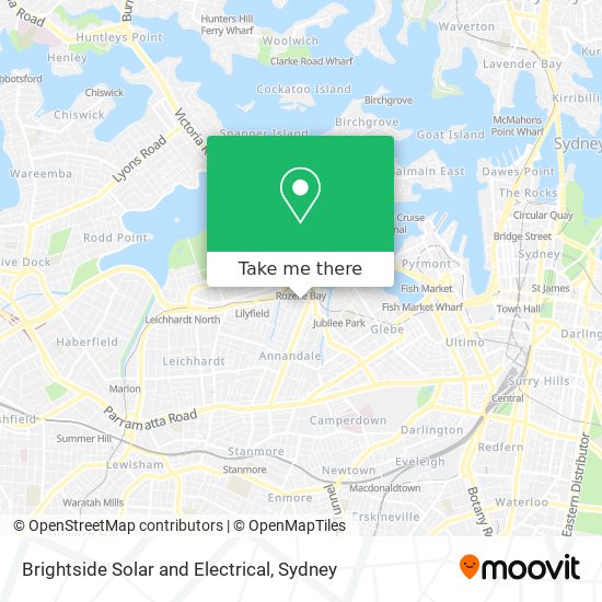 Brightside Solar and Electrical map