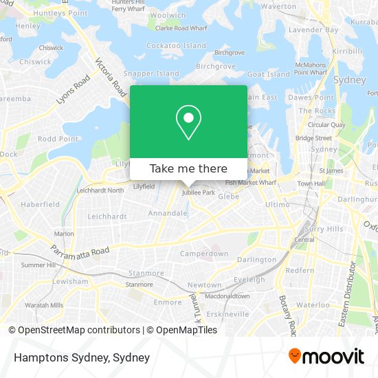 Mapa Hamptons Sydney