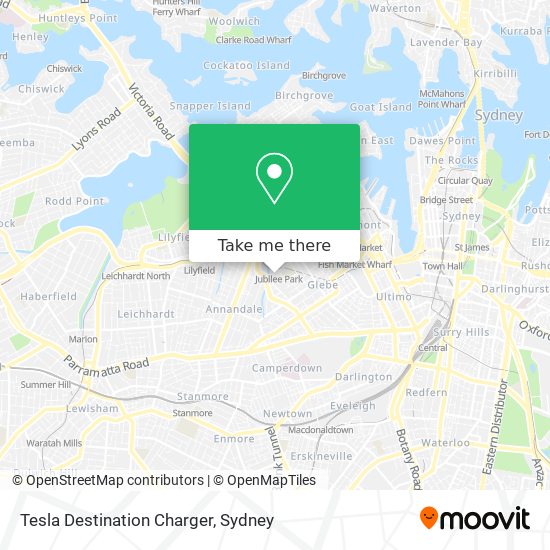 Tesla Destination Charger map