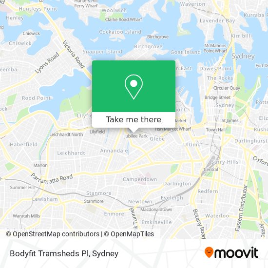 Bodyfit Tramsheds Pl map