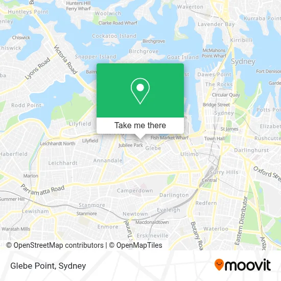 Glebe Point map
