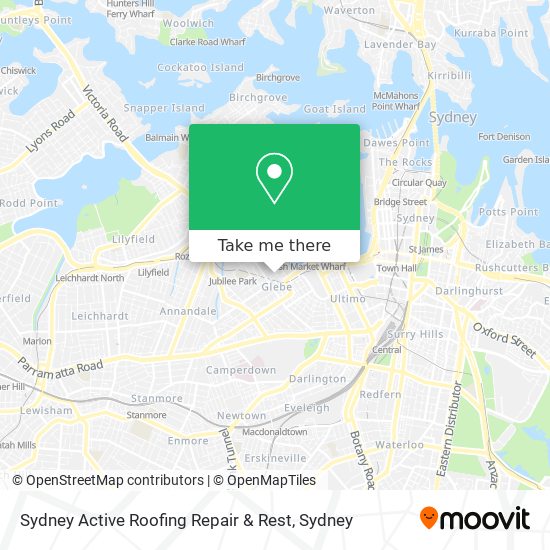Mapa Sydney Active Roofing Repair & Rest