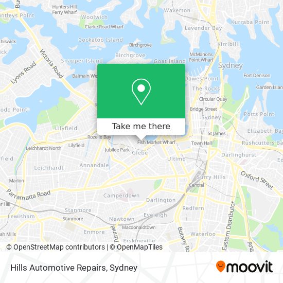 Hills Automotive Repairs map