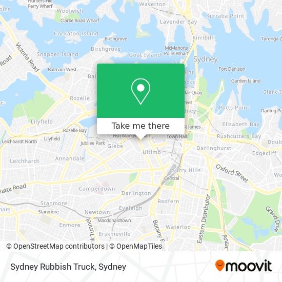 Sydney Rubbish Truck map