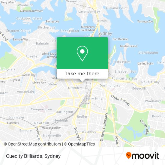 Cuecity Billiards map