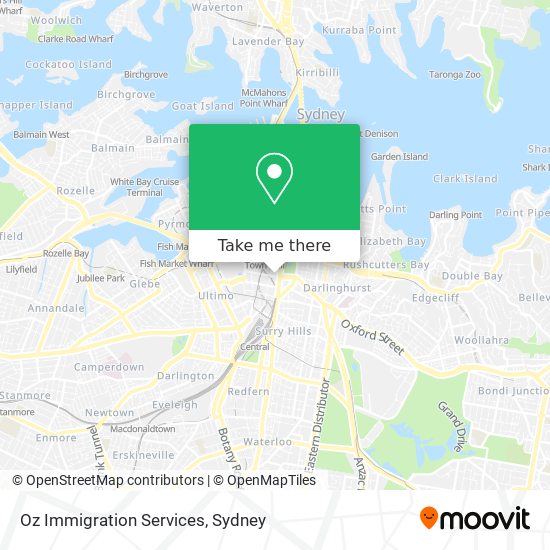 Oz Immigration Services map