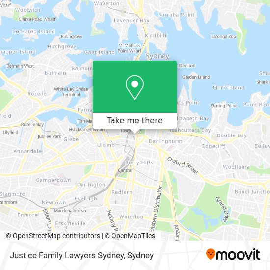 Justice Family Lawyers Sydney map