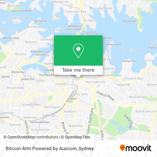 Bitcoin Atm Powered by Auscoin map