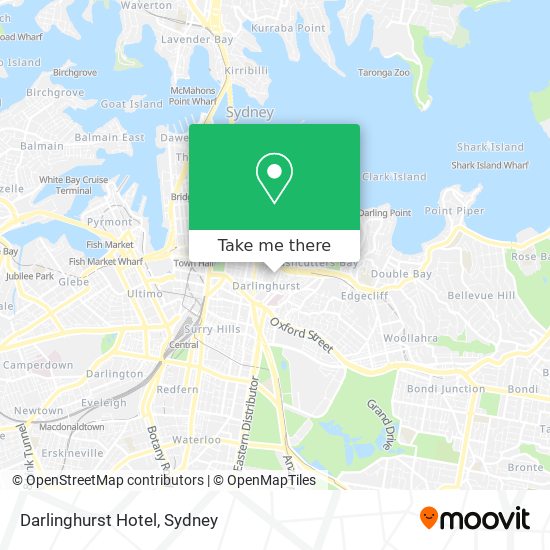 Darlinghurst Hotel map