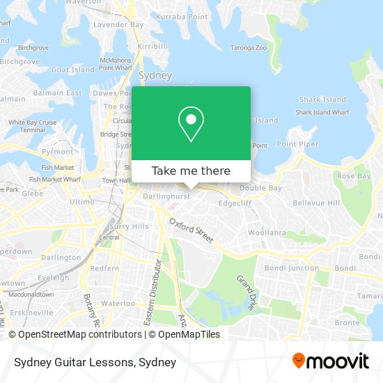 Sydney Guitar Lessons map