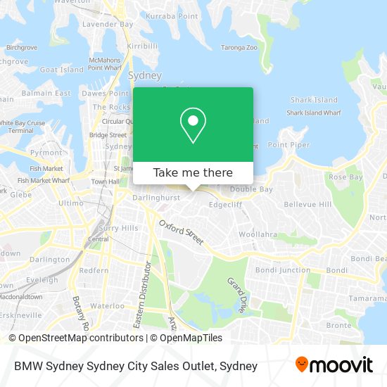 Mapa BMW Sydney Sydney City Sales Outlet