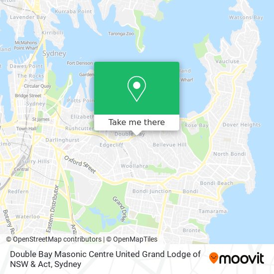 Double Bay Masonic Centre United Grand Lodge of NSW & Act map