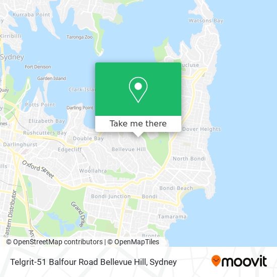 Mapa Telgrit-51 Balfour Road Bellevue Hill