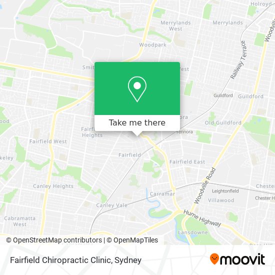 Fairfield Chiropractic Clinic map