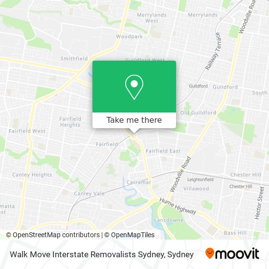 Walk Move Interstate Removalists Sydney map