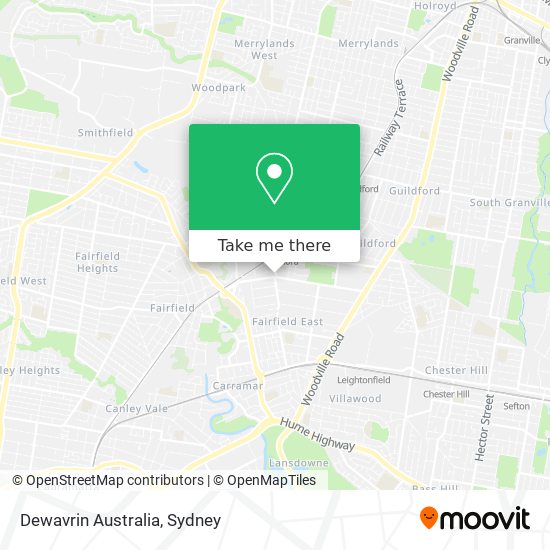 Dewavrin Australia map