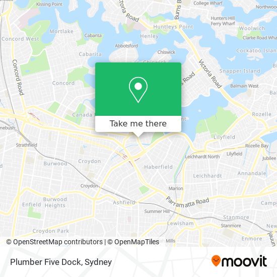 Plumber Five Dock map