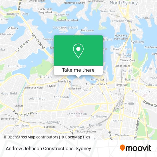 Andrew Johnson Constructions map