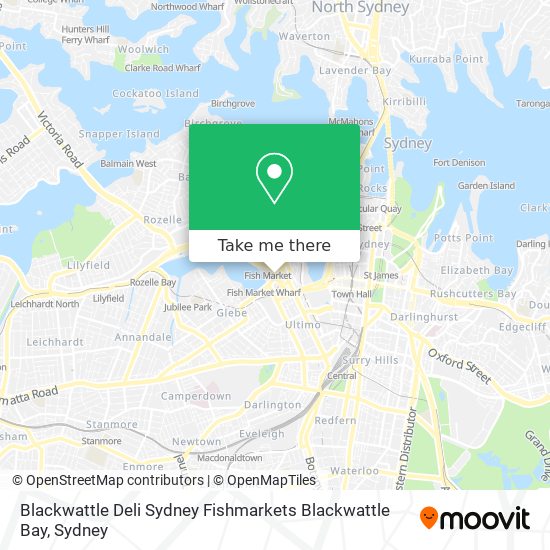 Blackwattle Deli Sydney Fishmarkets Blackwattle Bay map