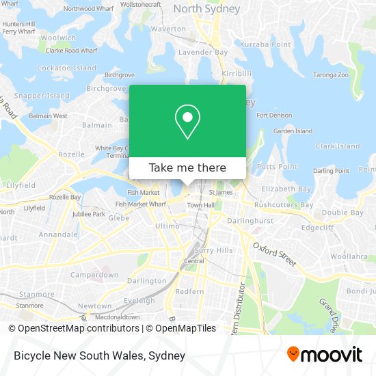 Bicycle New South Wales map