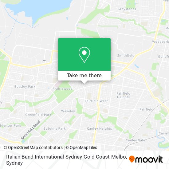 Mapa Italian Band International-Sydney-Gold Coast-Melbo