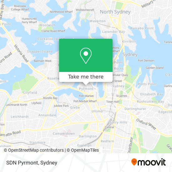 SDN Pyrmont map