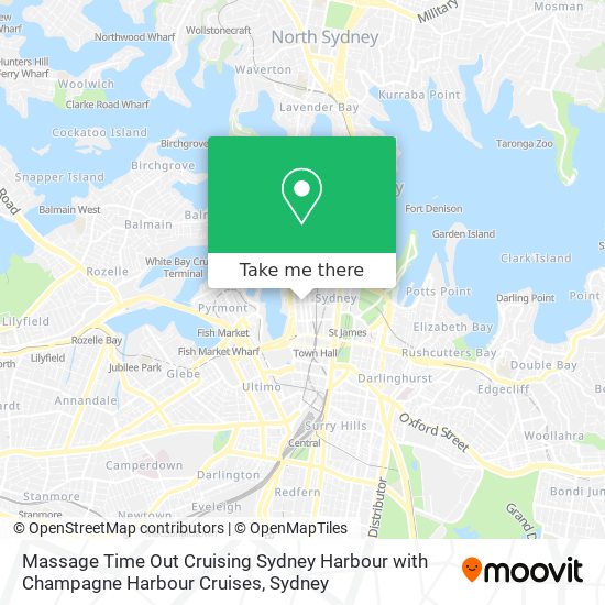 Mapa Massage Time Out Cruising Sydney Harbour with Champagne Harbour Cruises