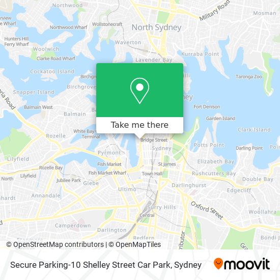 Secure Parking-10 Shelley Street Car Park map