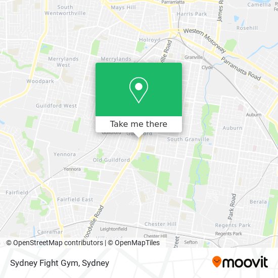 Sydney Fight Gym map