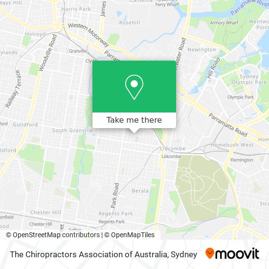 The Chiropractors Association of Australia map