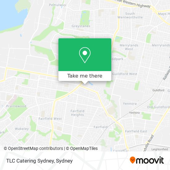 Mapa TLC Catering Sydney