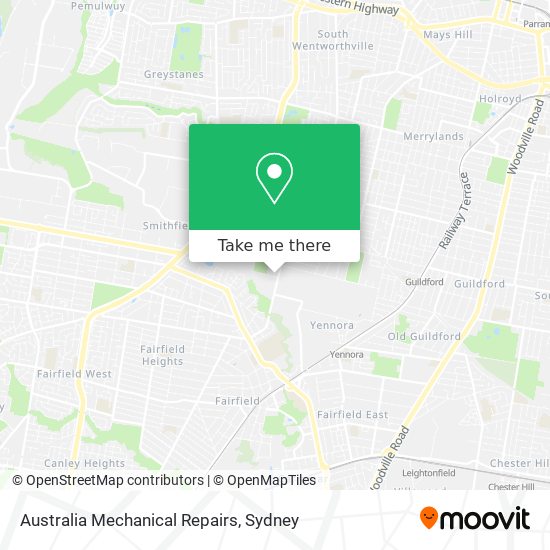 Australia Mechanical Repairs map