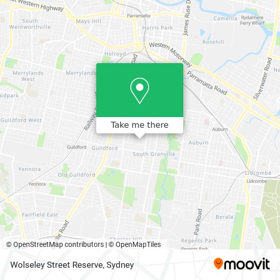 Wolseley Street Reserve map