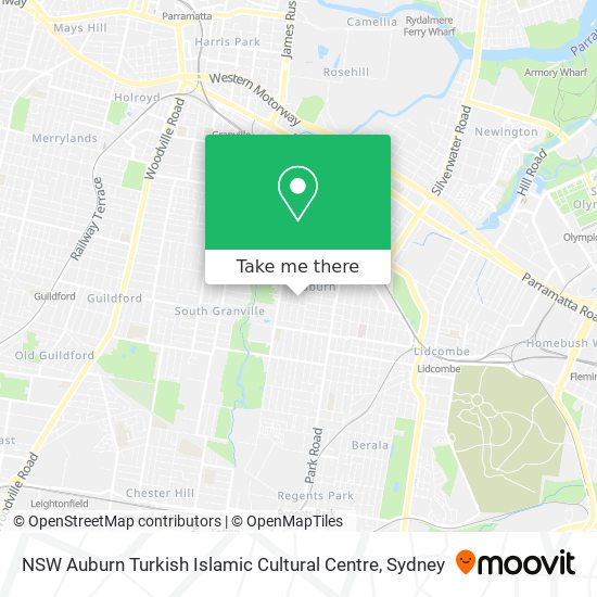 NSW Auburn Turkish Islamic Cultural Centre map
