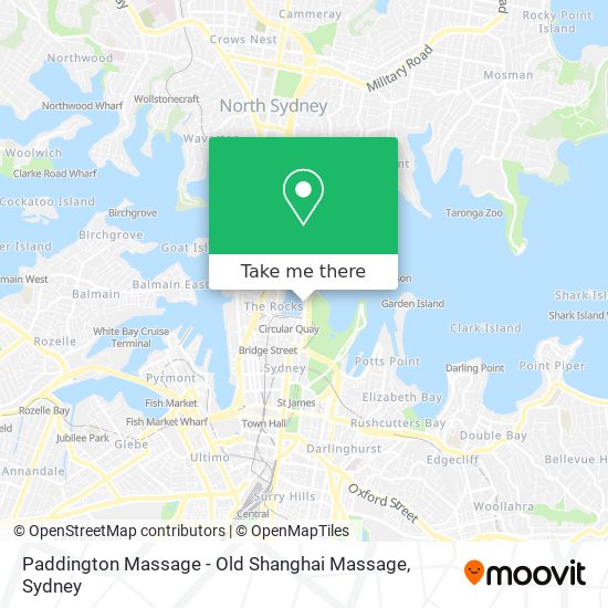 Paddington Massage - Old Shanghai Massage map